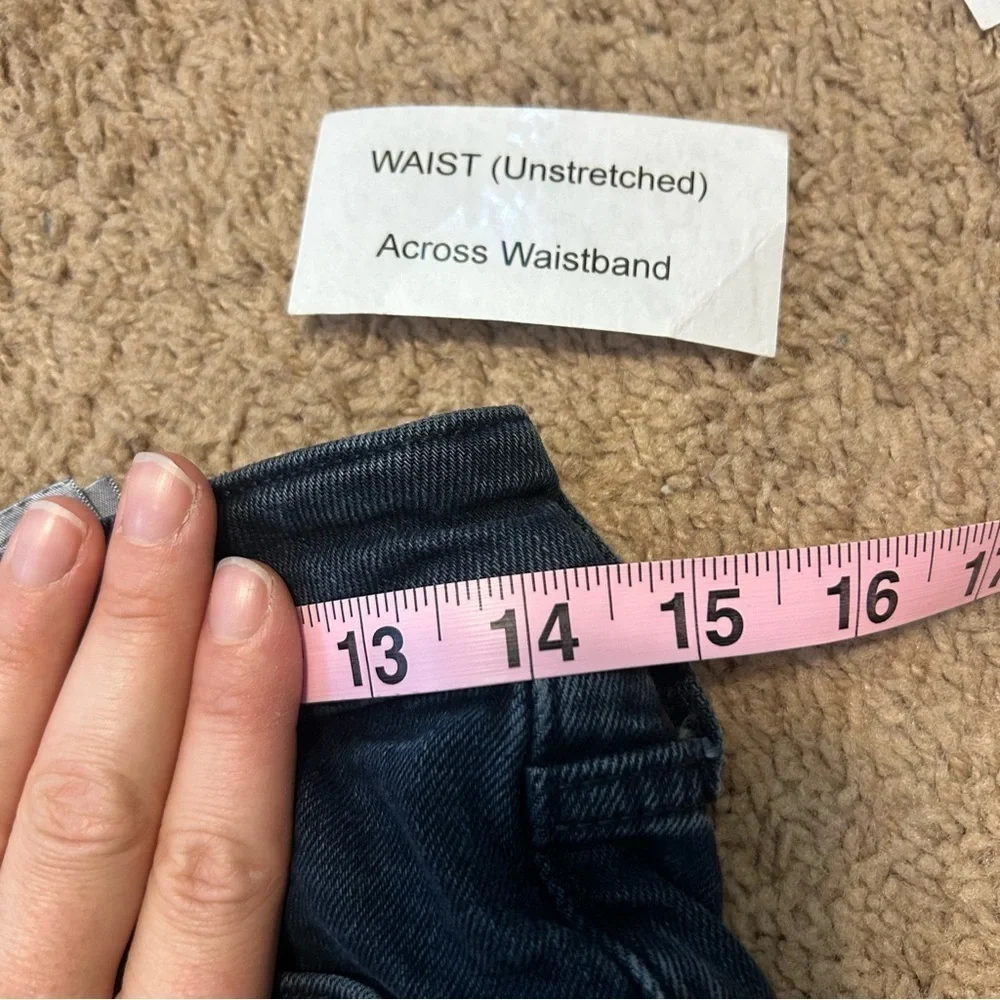 Old Navy | High Rise O.G. Straight Dark Wash Distressed Jeans Women’s Size 6 - Picture 11 of 13